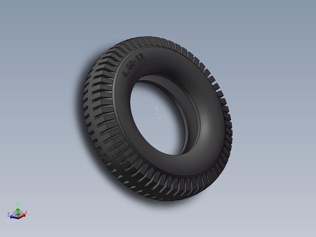 三轮摩托车前后外胎3D模型