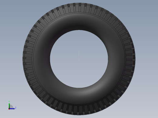 三轮摩托车前后外胎3D模型左视缩略图