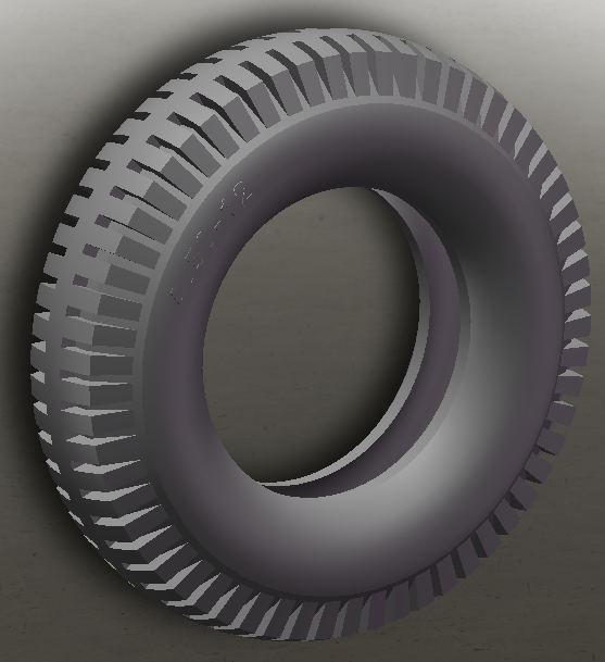 三轮摩托车前后外胎3D模型