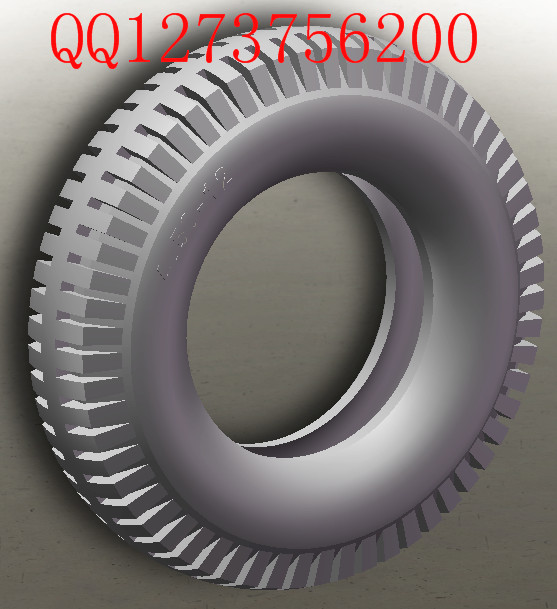 三轮摩托车前后外胎3D模型