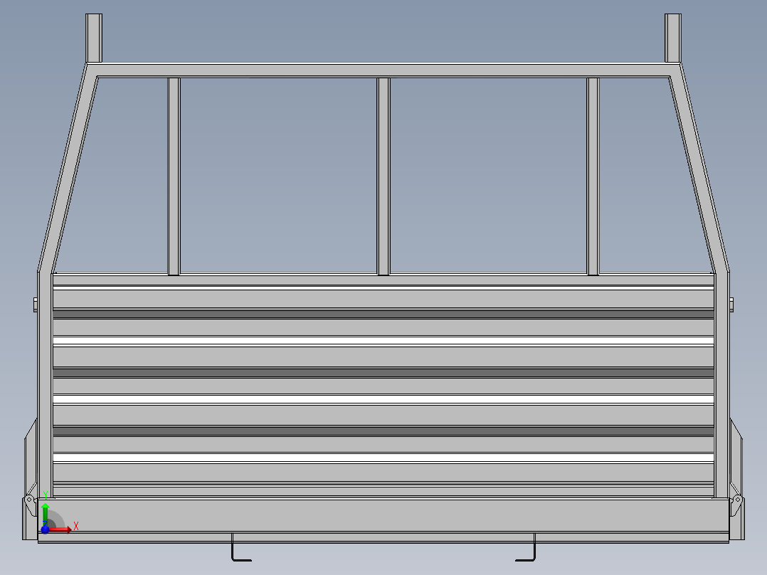 小型拖车3D模型前视图