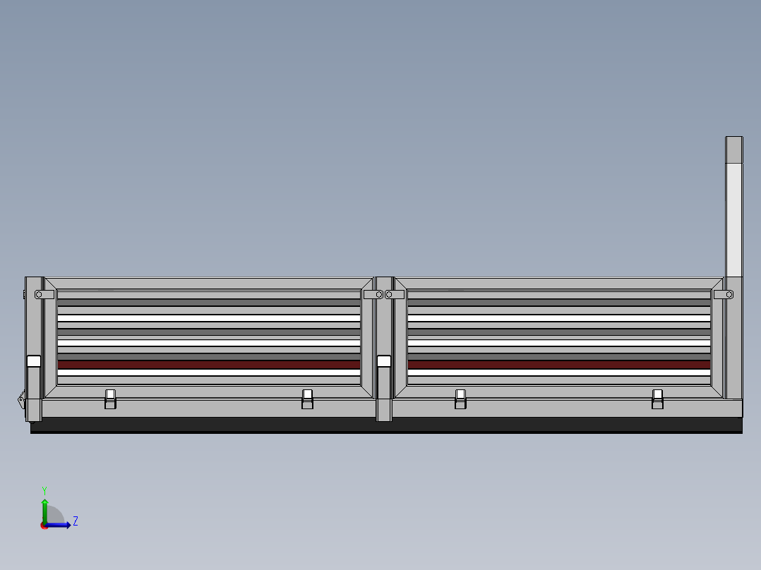 小型拖车3D模型左视图