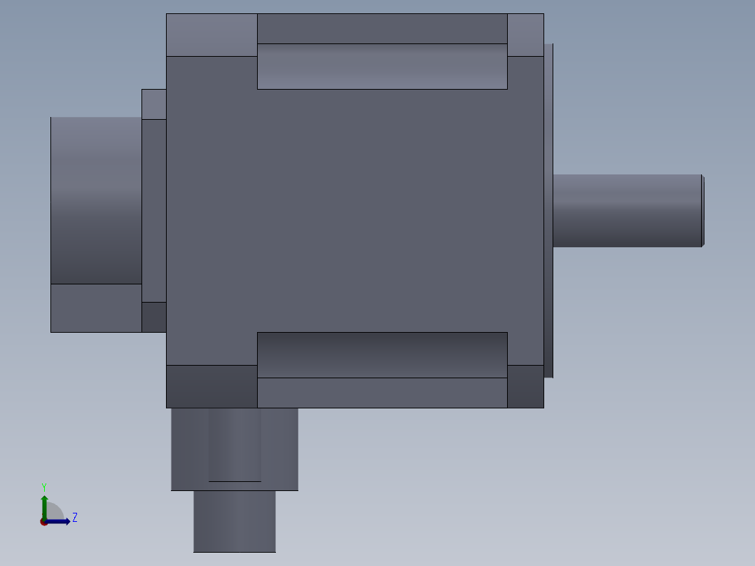 三菱伺服电机左视图