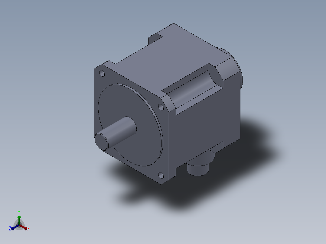 三菱伺服电机正等轴测图