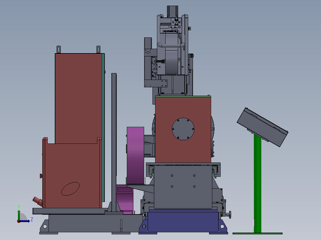 T624 储气罐环缝专机设备SW左视图