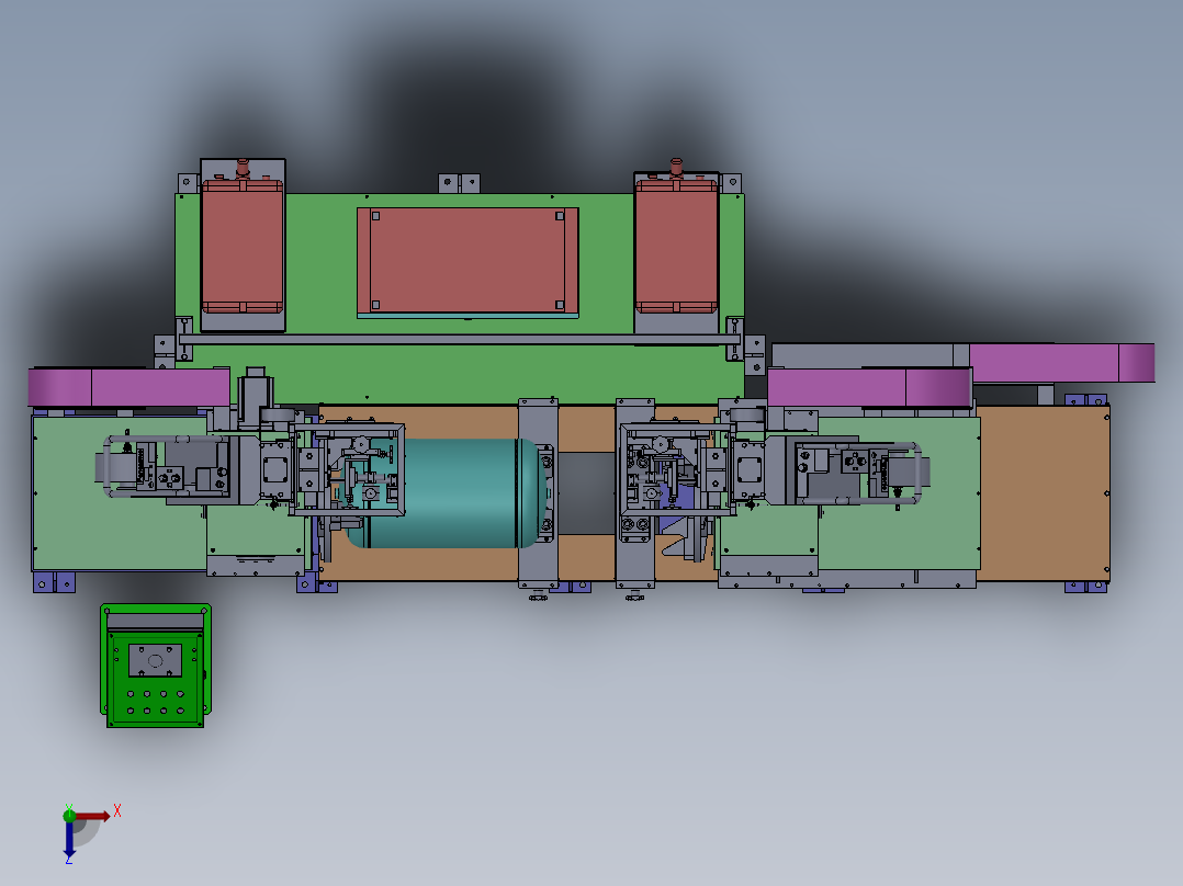 T624 储气罐环缝专机设备SW俯视图