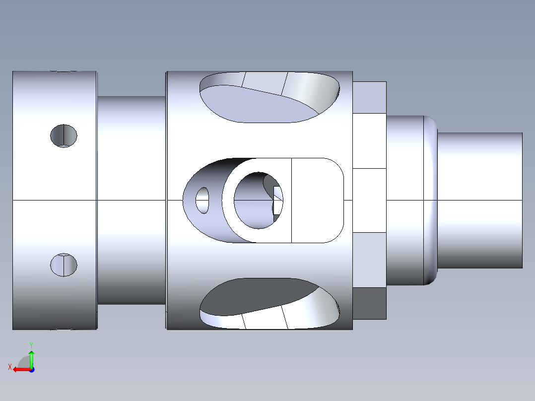 车铣零件S500后视图