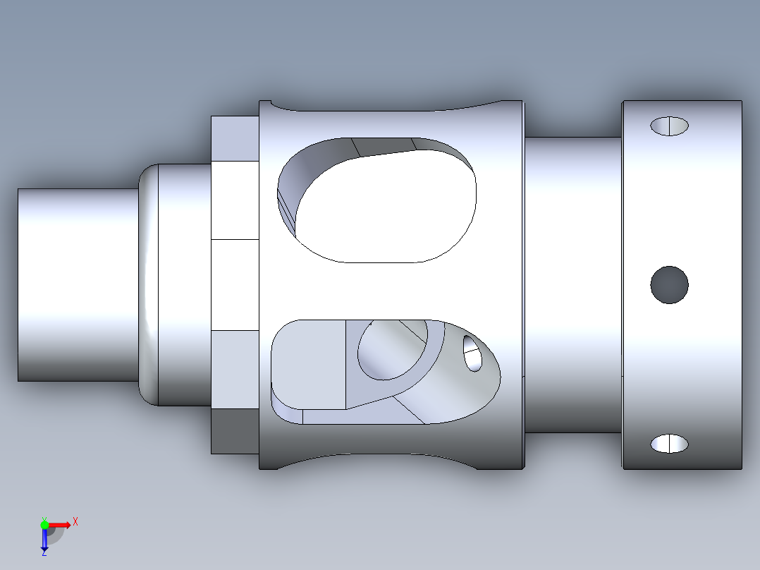 车铣零件S500俯视图