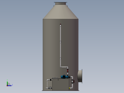 喷淋塔左视缩略图