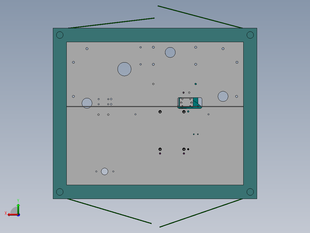 USB 外壳打孔机_SolidWorks后视图