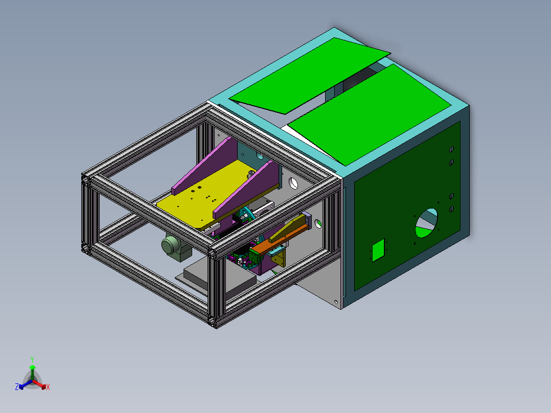 USB 外壳打孔机_SolidWorks正等轴测图