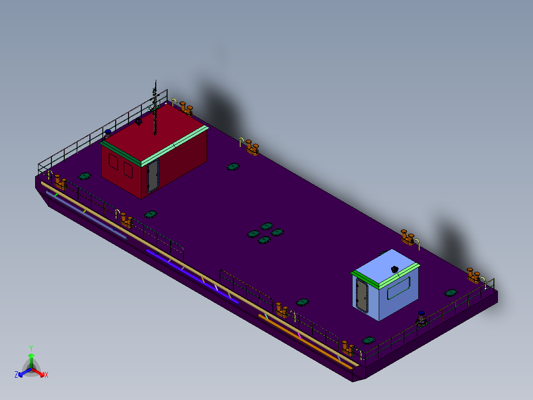 铝合金体浮筒船
