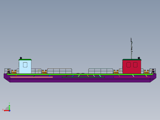 铝合金体浮筒船右视缩略图