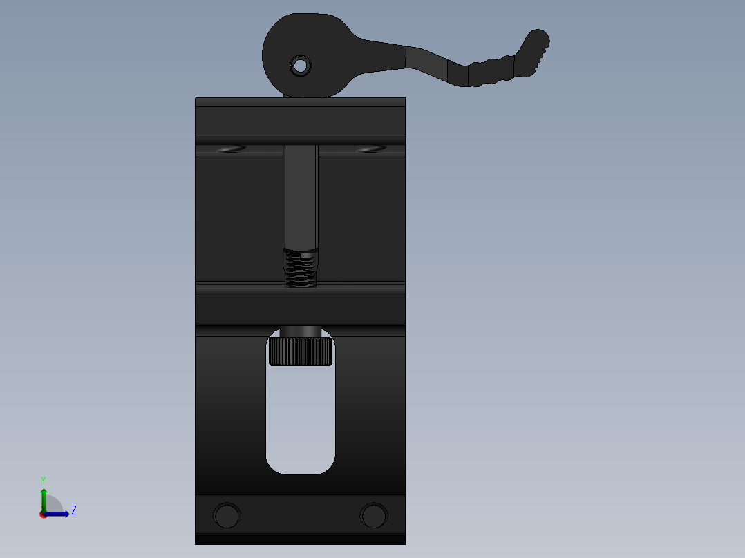 导轨上的快速安装1英寸战术手电筒支架左视图
