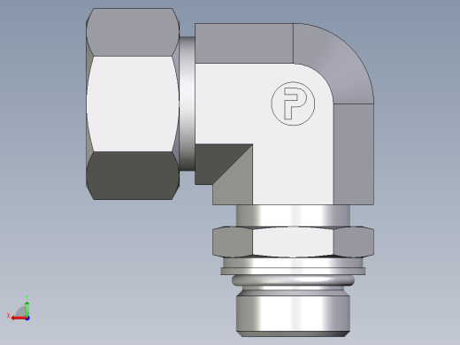 卡套式工业通用硬管接头EO_Adjustable_Locknut_elbow_WEE18LMORCF后视缩略图