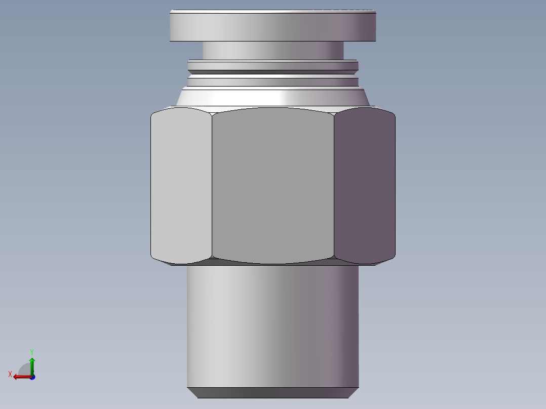 螺纹直通APC6-01（1分6厘）后视图