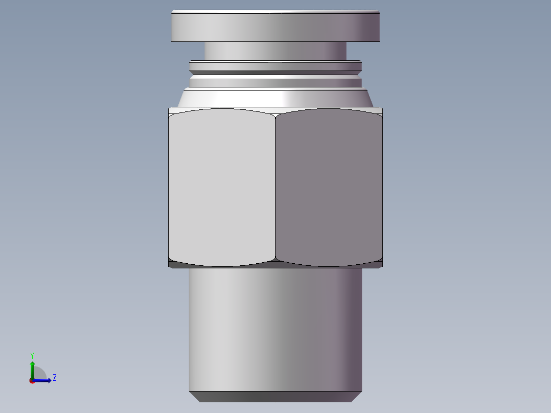 螺纹直通APC6-01（1分6厘）左视图