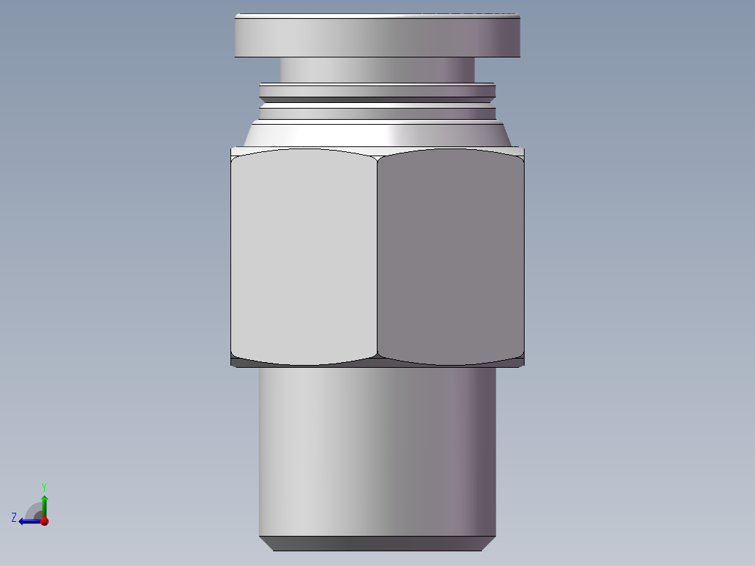 螺纹直通APC6-01（1分6厘）右视图