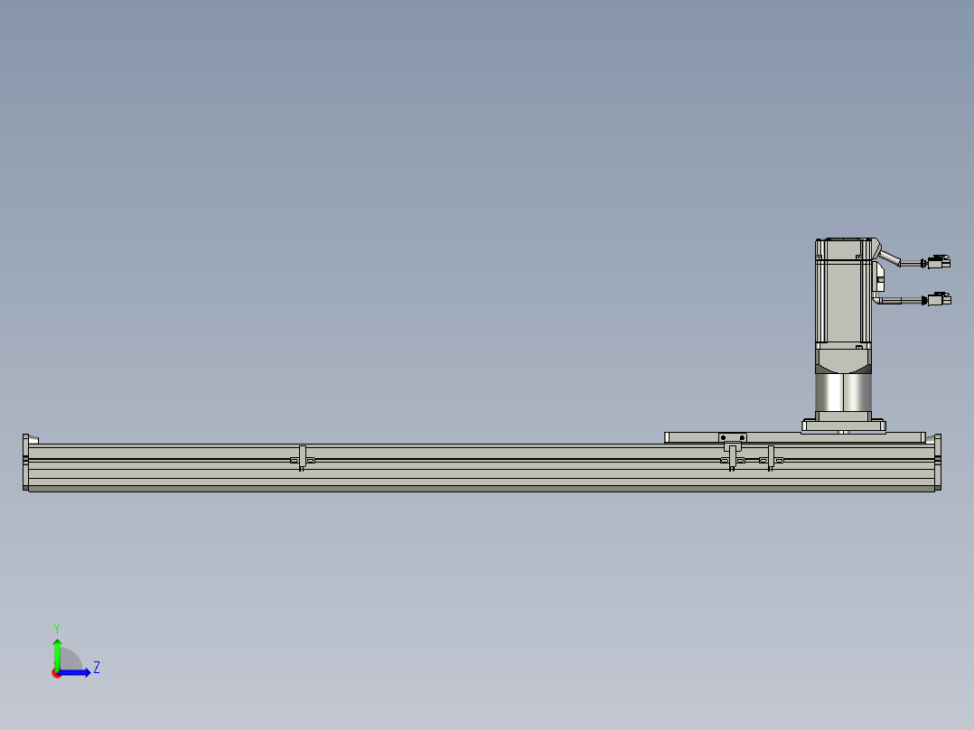 东锦齿条传动DH136G-S650-BU-减速机+P400W左视图