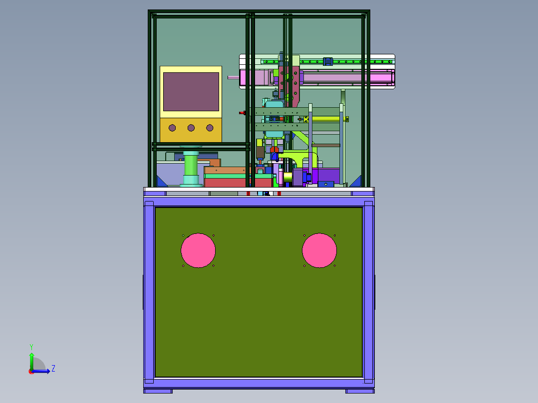 手机充电器自动测试点胶组装线左视图