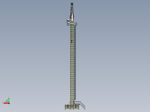 tower crane塔式起重机3D数模图纸 STEP格式后视缩略图