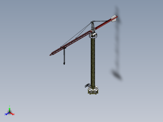 tower crane塔式起重机3D数模图纸 STEP格式正等轴测缩略图