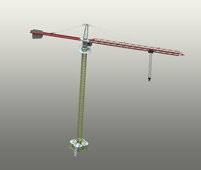 tower crane塔式起重机3D数模图纸 STEP格式