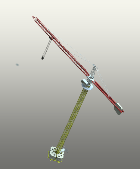 tower crane塔式起重机3D数模图纸 STEP格式