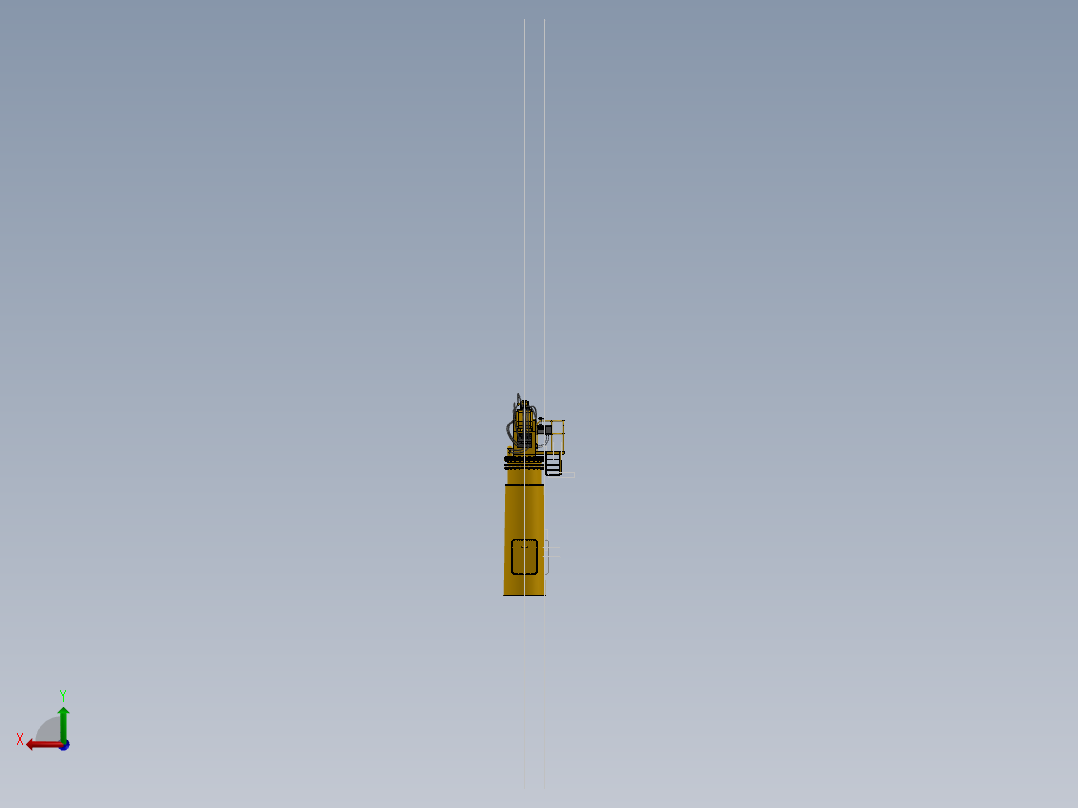 大型机械手臂（起重机吊臂）3D模型 Solidworks设计后视图