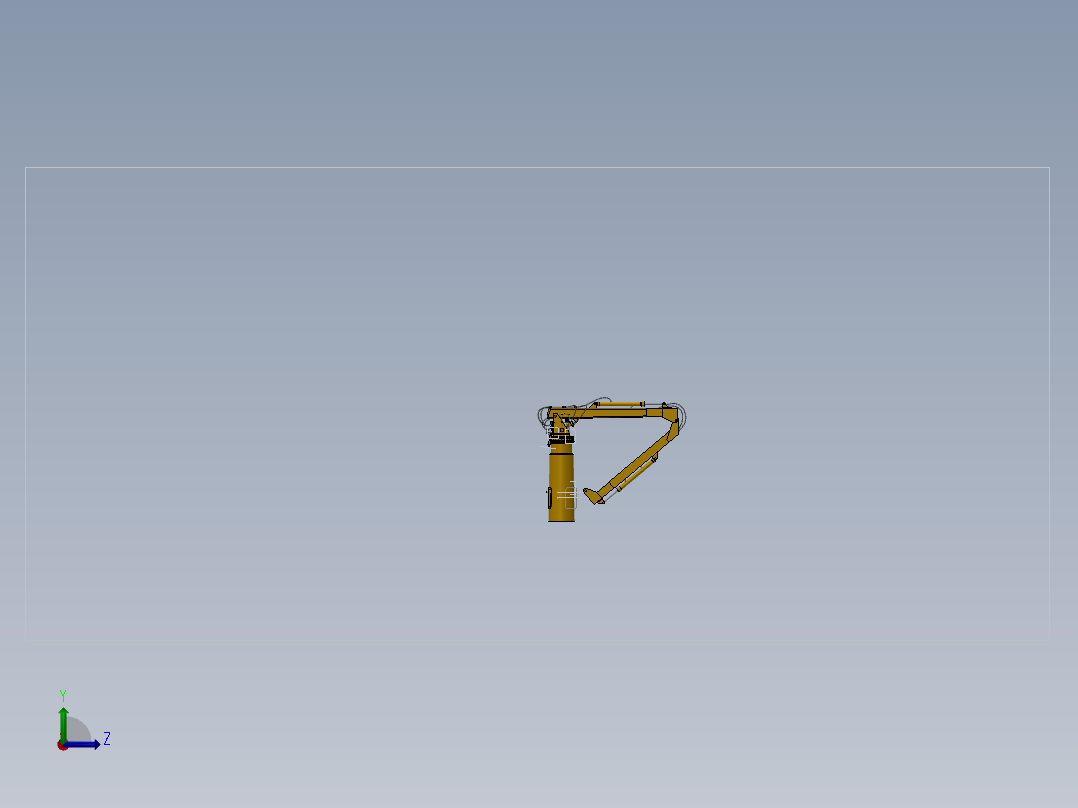 大型机械手臂（起重机吊臂）3D模型 Solidworks设计左视图