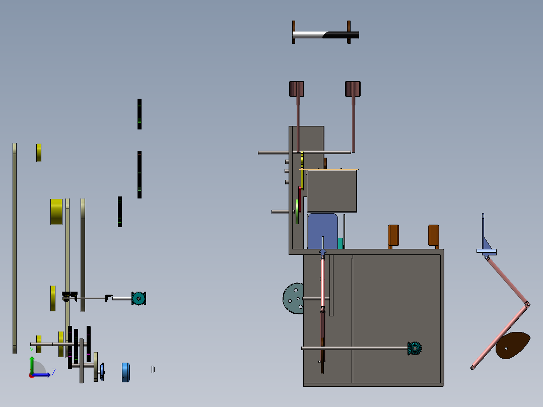书本打包机设计含三维二维说明书821784左视图