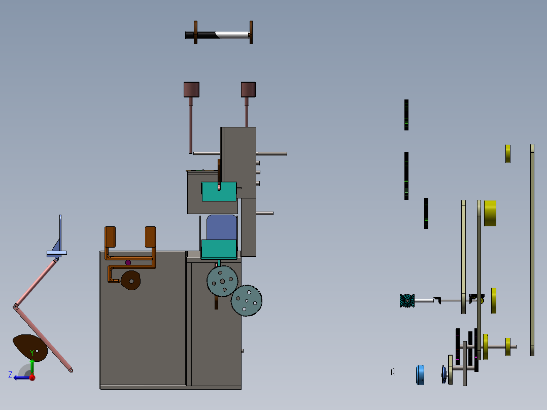 书本打包机设计含三维二维说明书821784右视图