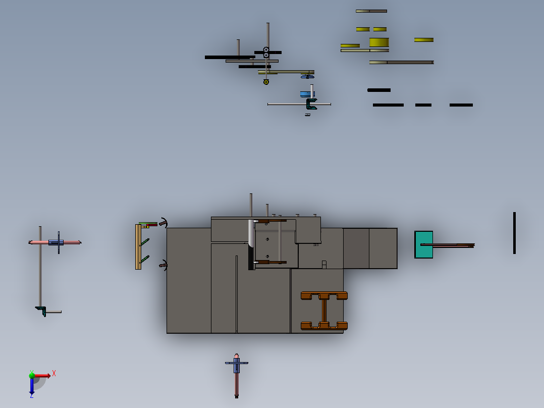 书本打包机设计含三维二维说明书821784俯视图