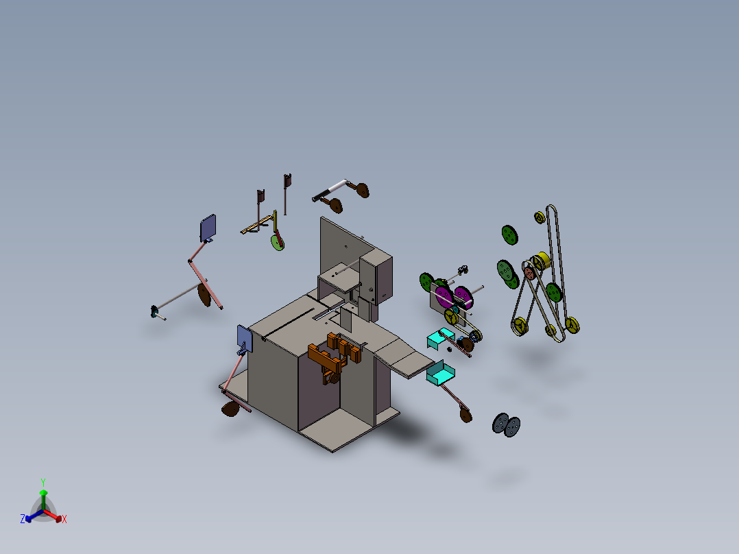 书本打包机设计含三维二维说明书821784正等轴测图