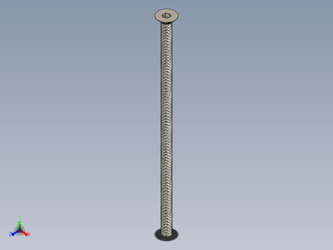 Screw_ISO_10642_M6x140_A2.STEP正等轴测图