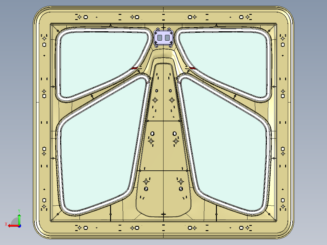 商务车车载顶灯后视图