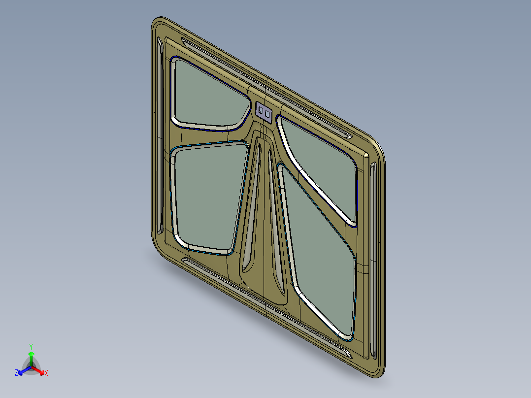商务车车载顶灯正等轴测图