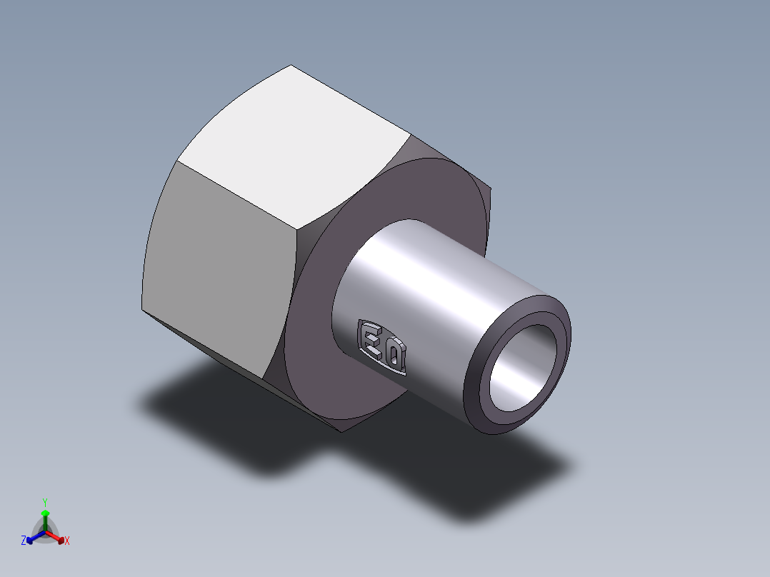 90度焊接接头、SKA16X3-正等轴测图