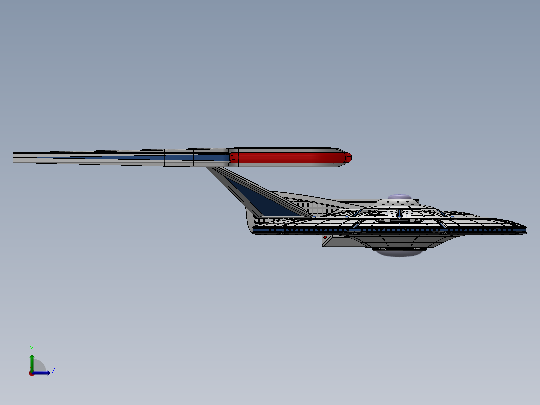 宇宙飞船(97)左视图