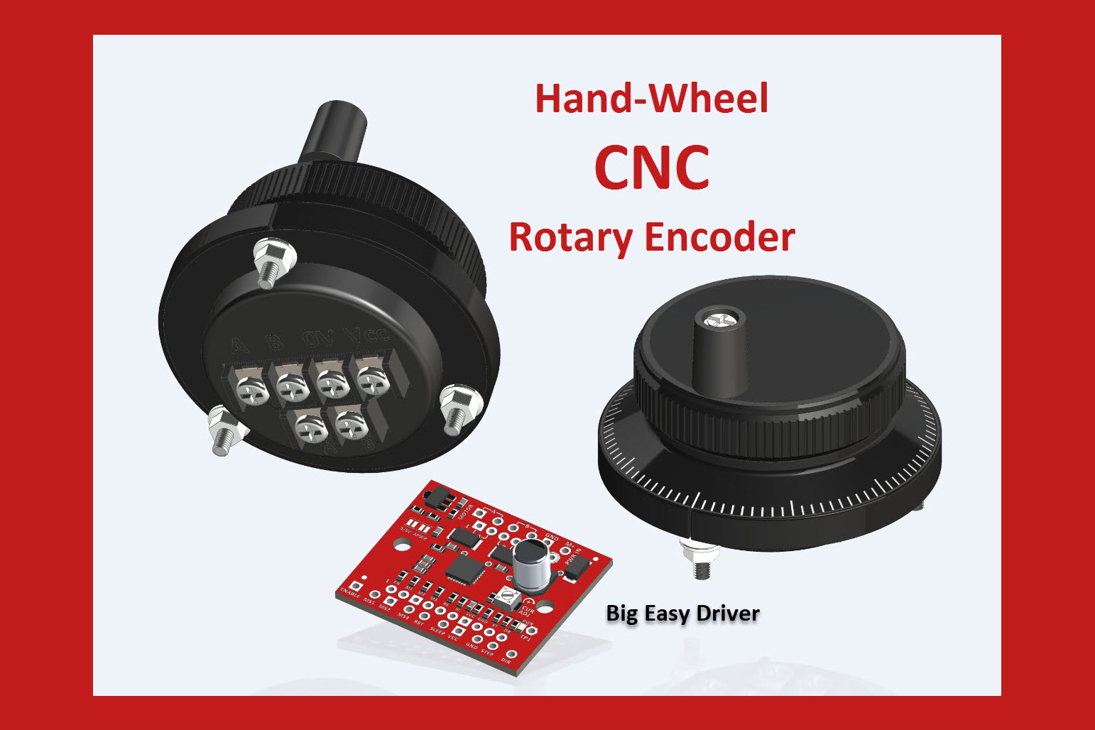手轮CNC编码器和一个大的简易驱动器