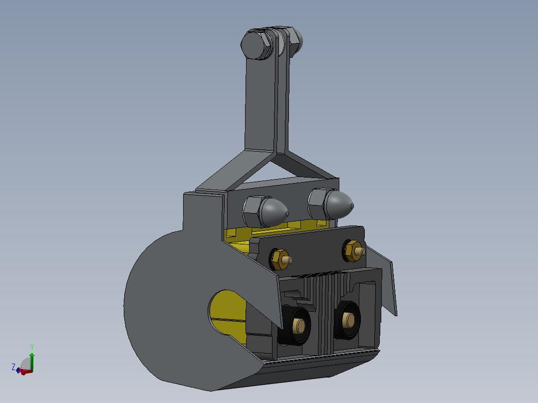 线圈与壳体组件 3D模型SolidWorks三维设计图