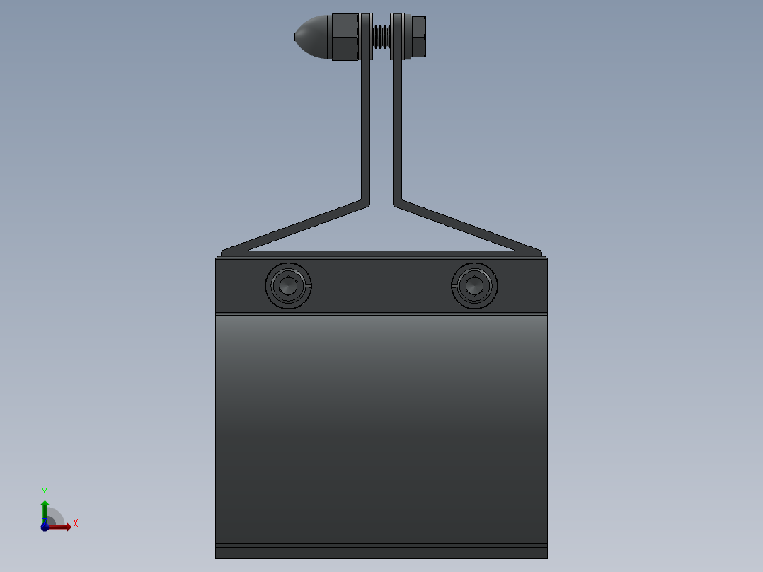 线圈与壳体组件 3D模型SolidWorks三维设计图前视图