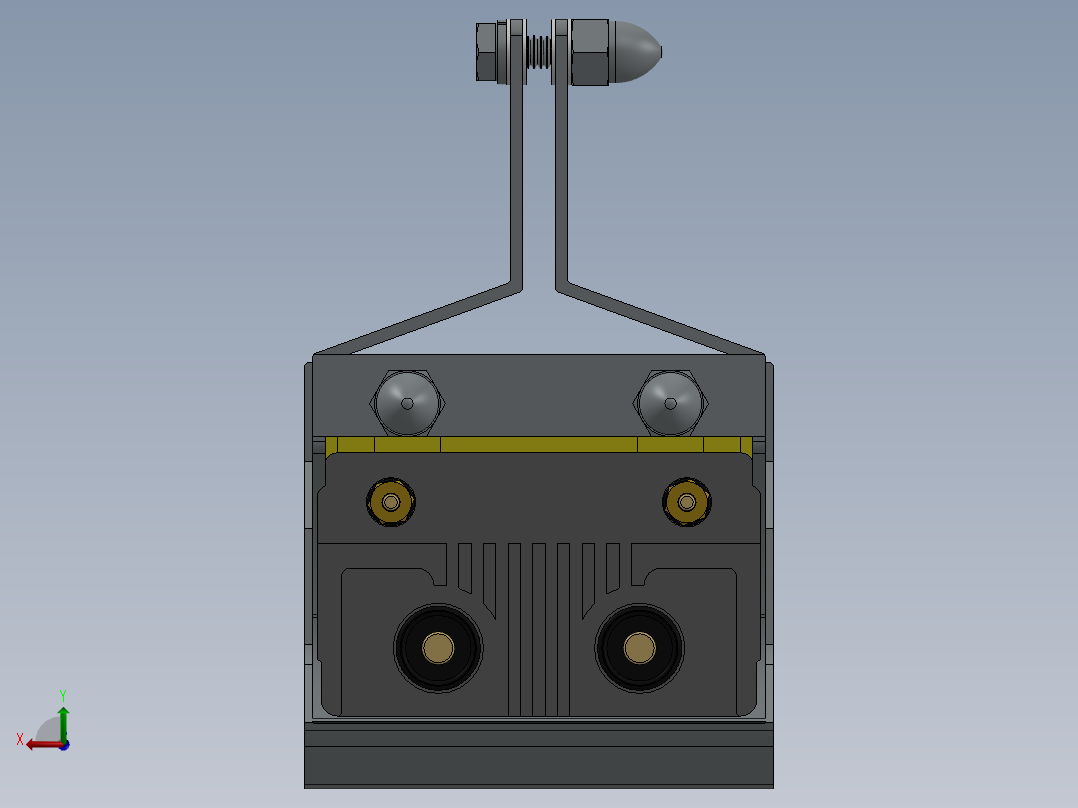 线圈与壳体组件 3D模型SolidWorks三维设计图后视图