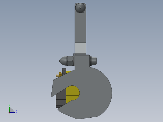 线圈与壳体组件 3D模型SolidWorks三维设计图左视缩略图