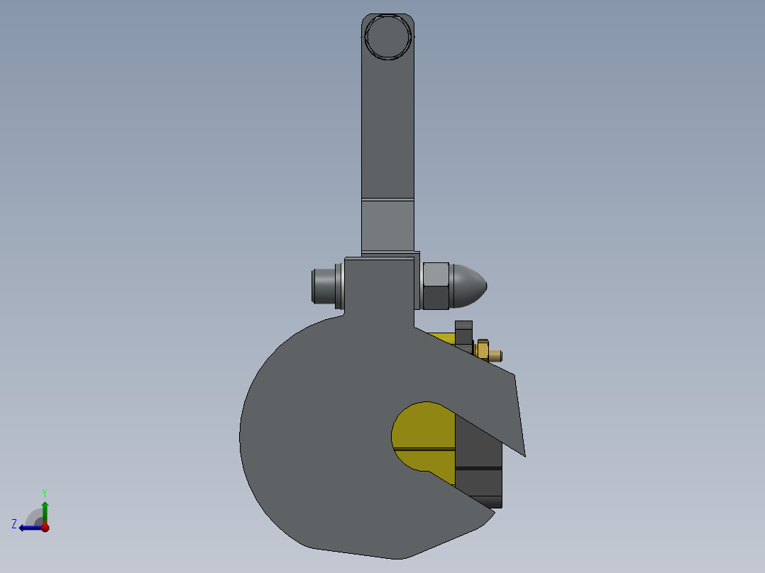 线圈与壳体组件 3D模型SolidWorks三维设计图右视图