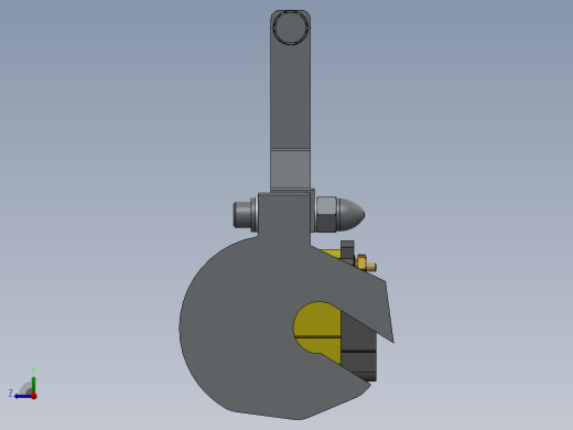 线圈与壳体组件 3D模型SolidWorks三维设计图右视缩略图