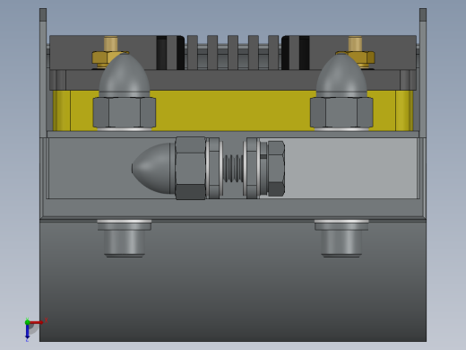 线圈与壳体组件 3D模型SolidWorks三维设计图俯视缩略图