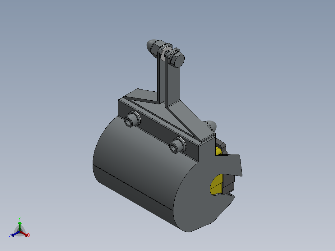 线圈与壳体组件 3D模型SolidWorks三维设计图正等轴测图