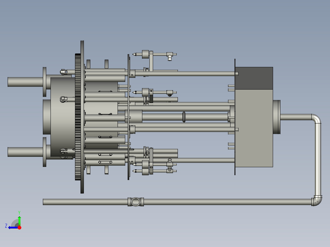 灌装系统装配体3右视图