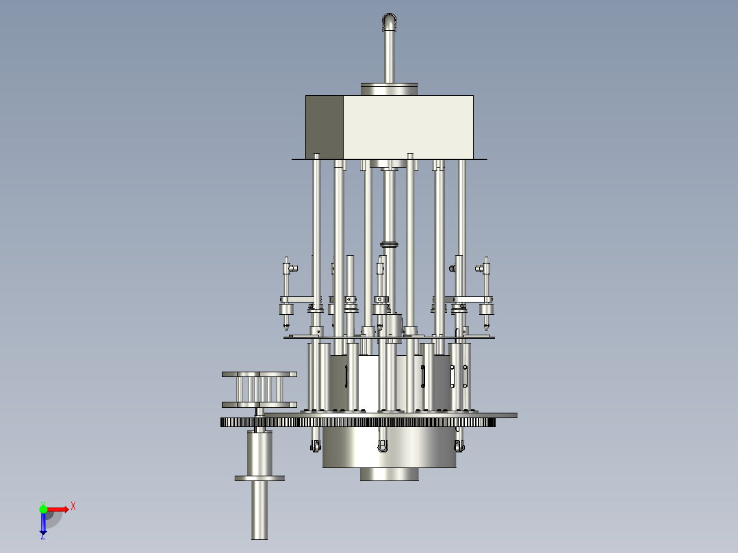灌装系统装配体3俯视图